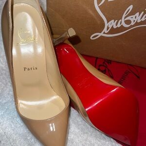 Christian Louboutin Beige and Red Heels